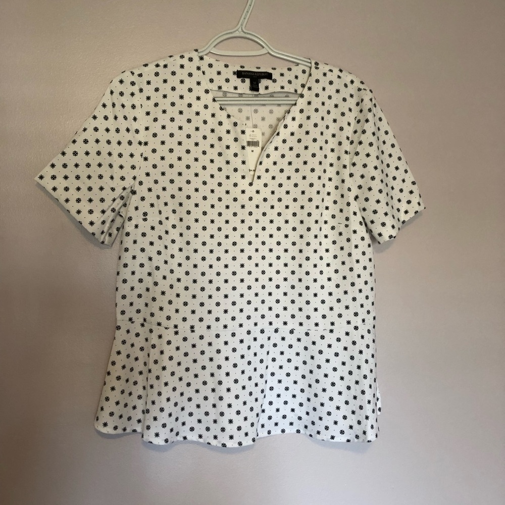 Banana Republic patterned peplum top